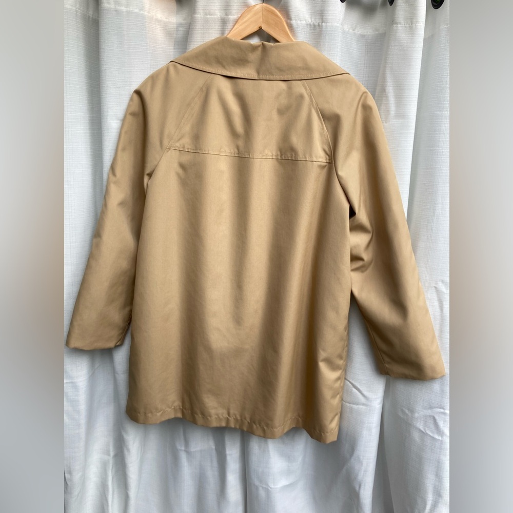 Vintage Sears All-Weather Coat w/ Faux Fur Lining, Tan, Women’s Size 16 - Picture 8 of 14